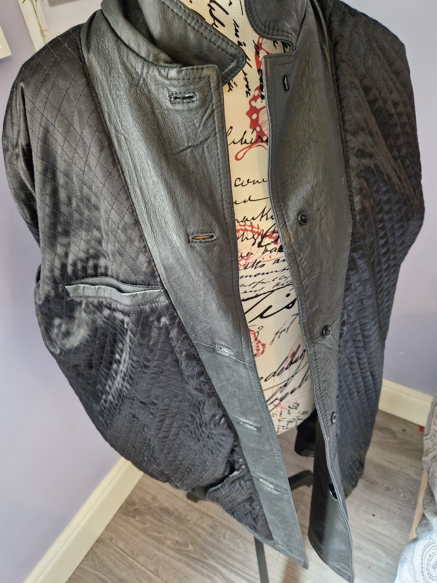 Leather coat