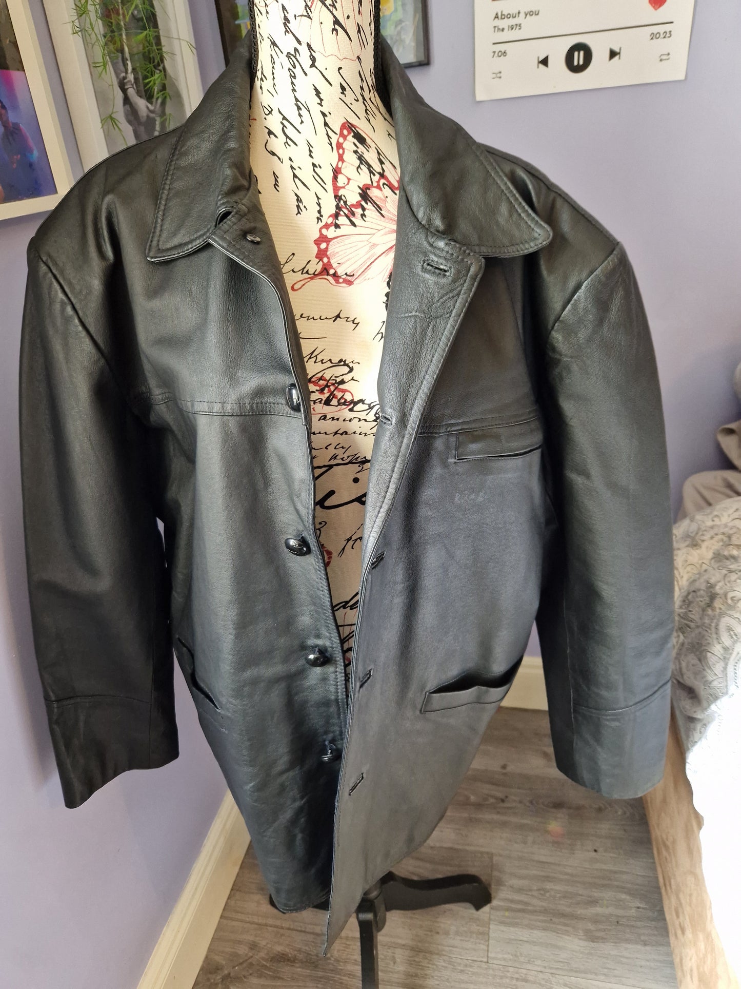 Leather coat