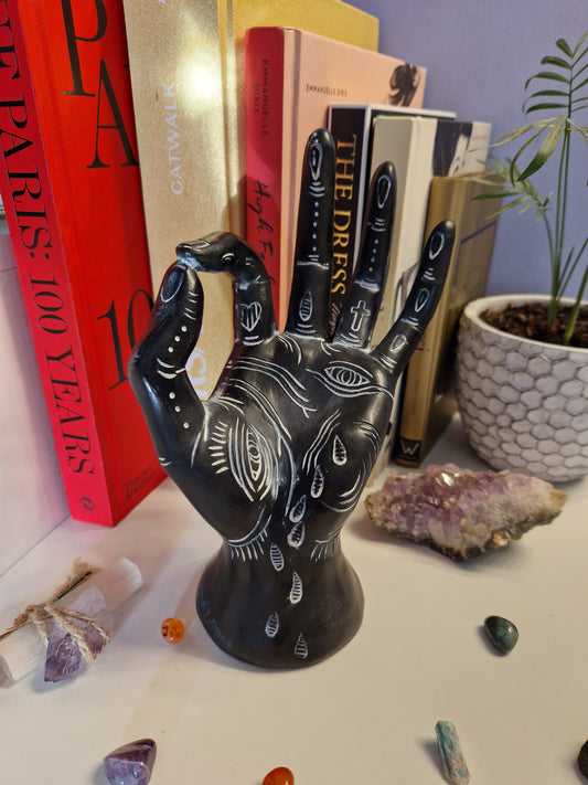 Hand statue