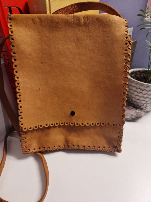 Genuine leather crossbody